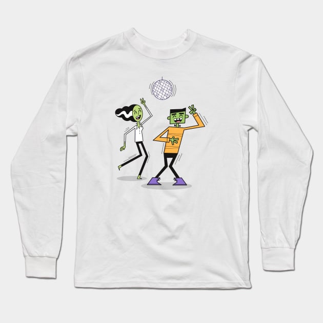 Frankenstein Dance Party Long Sleeve T-Shirt by Andy McNally